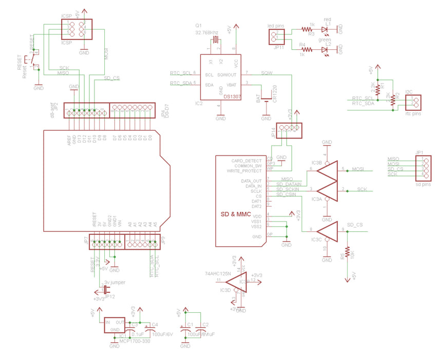 Log all sorts of data from your Arduino with the SD Card Data Logging Shield for Arduino with DS1307 RTC from PMD Way with free delivery, worldwide