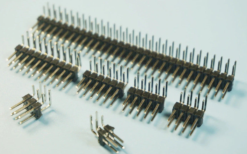 Break-away Dual Row Male Right Angle Header Pins - 100 Pack from PMD Way with free delivery worldwide