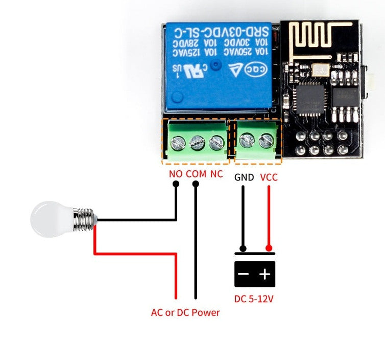 ESP8266 ESP01 WiFi Relay Module from PMD Way with free delivery worldwide