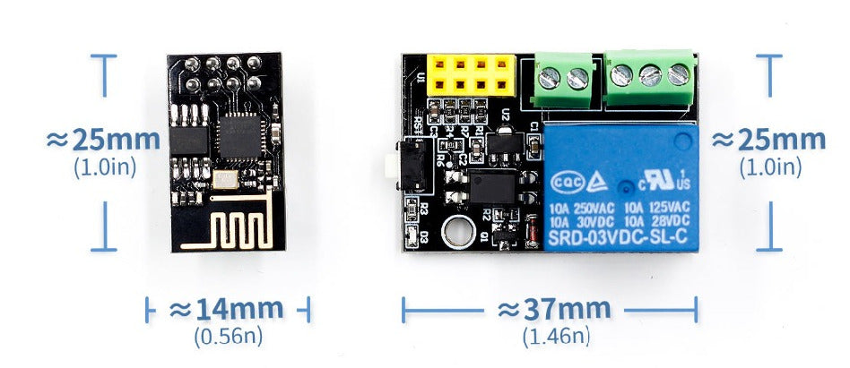 ESP8266 ESP01 WiFi Relay Module from PMD Way with free delivery worldwide