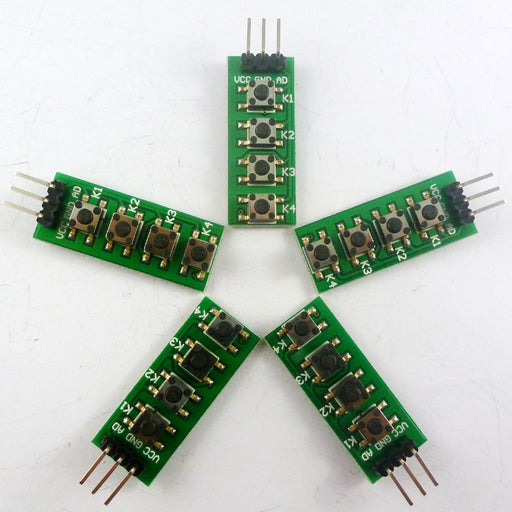 Four Button Boards with Analog Output in packs of five from PMD Way with free delivery worldwide