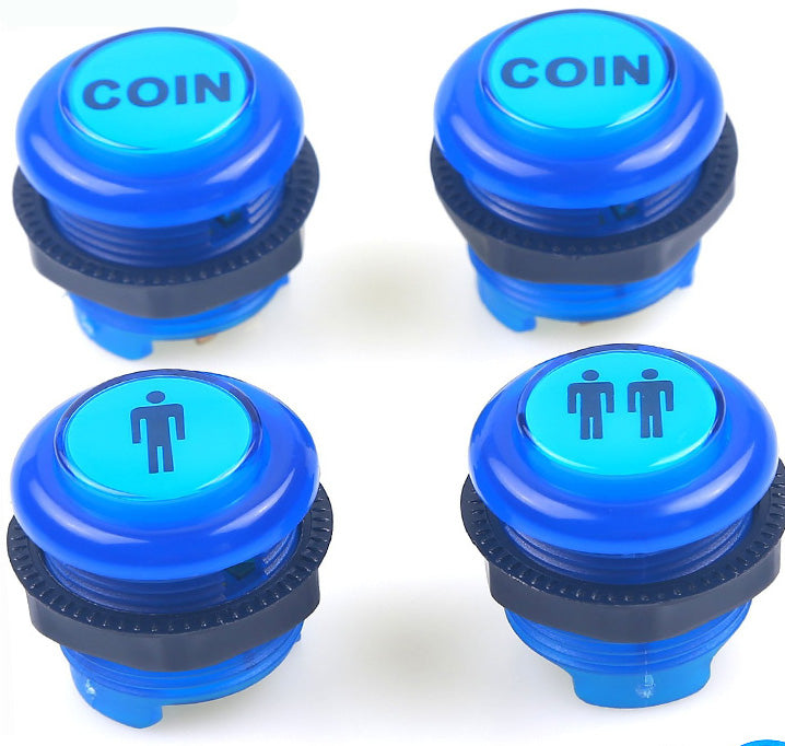 30mm LED Illuminated One Player Two Player Coin Arcade Buttons from PMD Way with free delivery worldwide