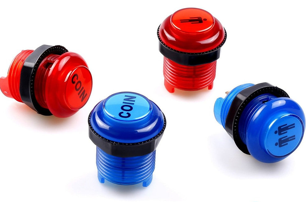 30mm LED Illuminated One Player Two Player Coin Arcade Buttons from PMD Way with free delivery worldwide
