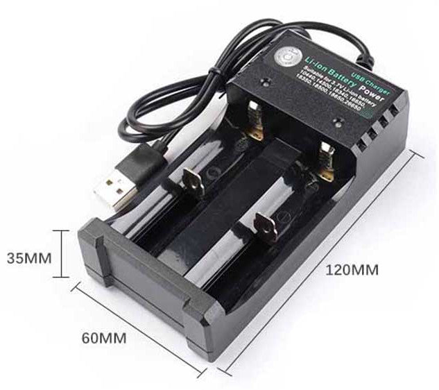 USB Lithium Ion Battery Charger for Various 3.7V Li-Ion 14500 18650 from PMD Way with free delivery worldwide