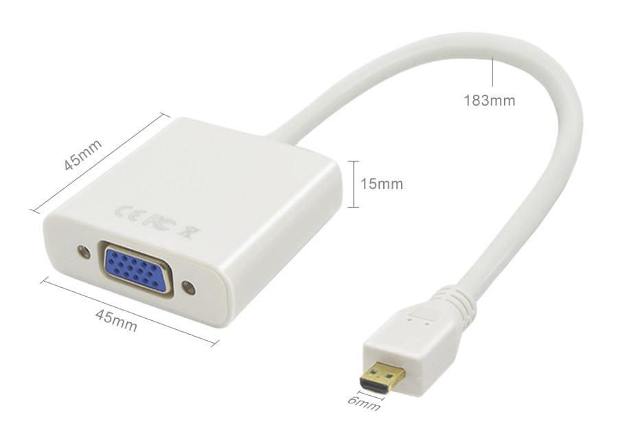 Use your Raspberry Pi 4 Model B with VGA monitors using the Micro HDMI to VGA Socket Adaptor from PMD Way with free delivery worldwide