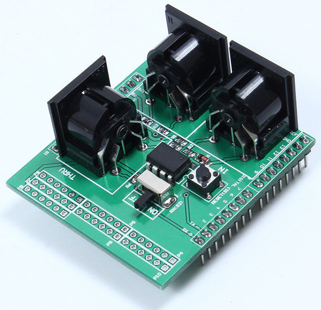 Control audio equipment with Arduino using the MIDI Breakout Shield for Arduino from PMD Way with free delivery, worldwide