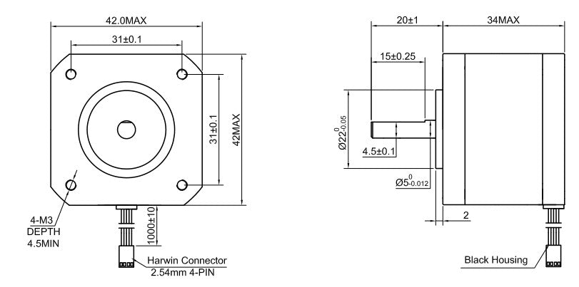 Nema 17 36.8oz/in Stepper Motor from PMD Way with free delivery worldwide