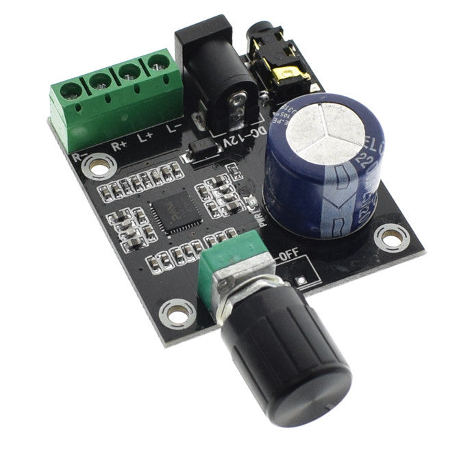 Build a compact stereo with the PAM8610 2 x 15W class D Power Amplifier Board with Volume Control from PMD Way with free delivery worldwide