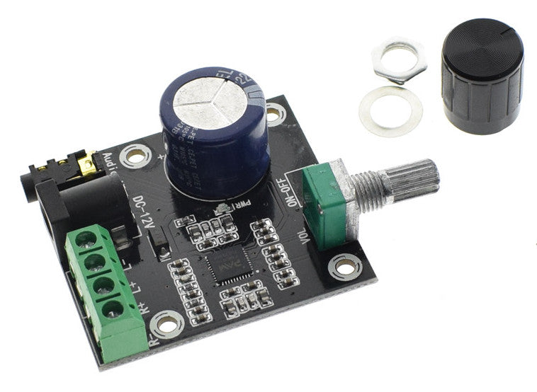 Build a compact stereo with the PAM8610 2 x 15W class D Power Amplifier Board with Volume Control from PMD Way with free delivery worldwide