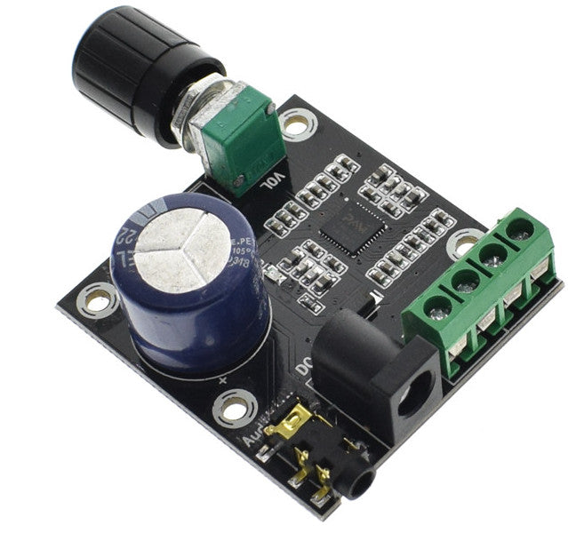 Build a compact stereo with the PAM8610 2 x 15W class D Power Amplifier Board with Volume Control from PMD Way with free delivery worldwide