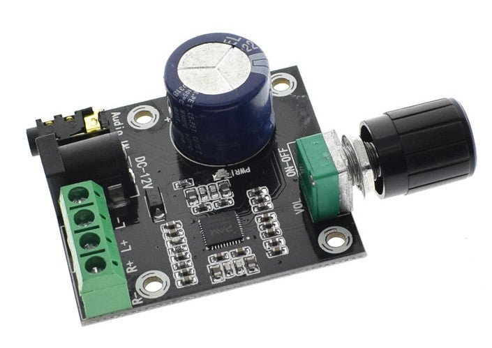 Build a compact stereo with the PAM8610 2 x 15W class D Power Amplifier Board with Volume Control from PMD Way with free delivery worldwide