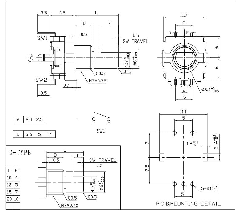 PCB Mount Rotary Encoder - 10 Pack from PMD Way with free delivery worldwide