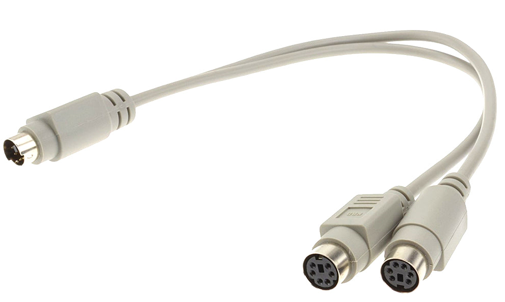 Useful PS/2 Plug to Twin Socket Adaptor Cable from PMD Way with free delivery worldwide