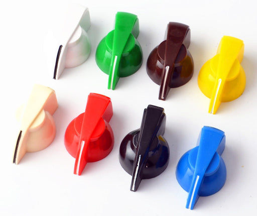 Retro Style Potentiometer Knob - Various Colors - Eight Pack from PMD Way with free delivery worldwide