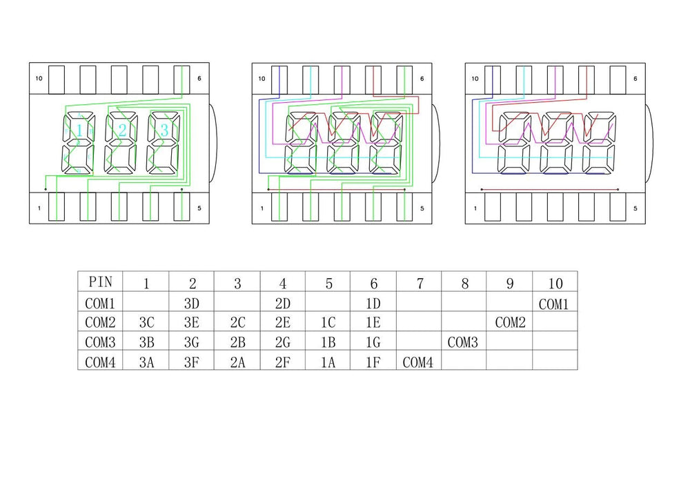 Tiny 3 Digit 7 Segment LCD Module - 3 Pack from PMD Way with free delivery worldwide