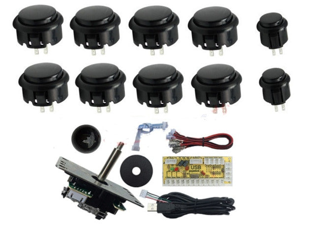 Joystick and Ten Arcade Buttons with USB Encoder Kits from PMD Way with free delivery worldwide
