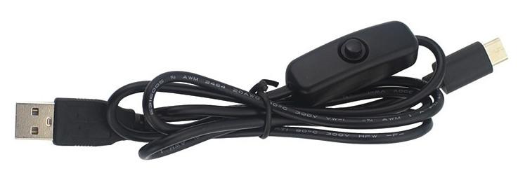 USB C Charging Cable with Power Switch for your Raspberry Pi 4 from PMD Way with free delivery worldwide