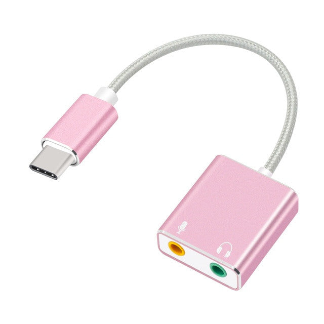 Add audio input and output to your new PC with USB C using this External USB C Audio Sound Card Cable from PMD Way with free delivery worldwide