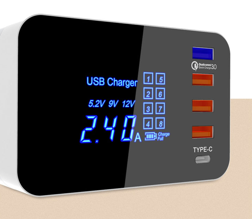 Desktop Qi Wireless Charger with USB and Quick Charge 3.0