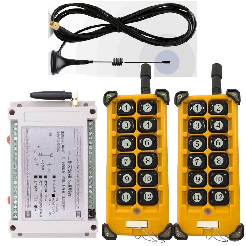 Twelve Channel Industrial Wireless AC Relay System - Long Range from PMD Way with free delivery