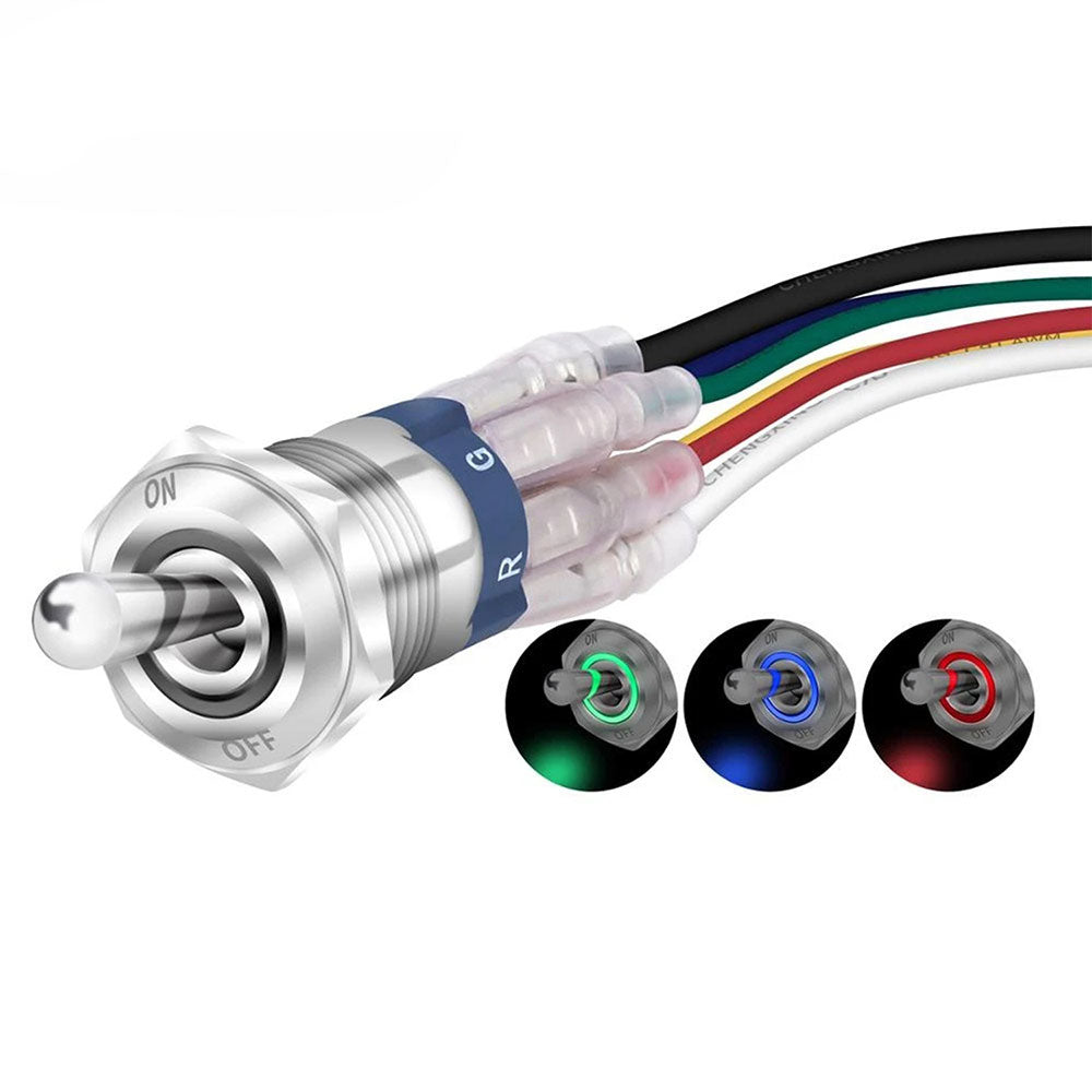 16mm Toggle Switch IP67 with RGB LED from PMD Way with free delivery