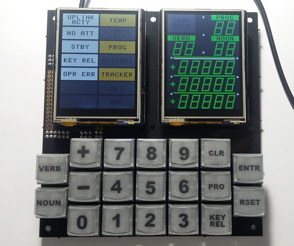 Dual Screen Apollo DSKY simulates the Apollo Guidance Computer — PMD Way