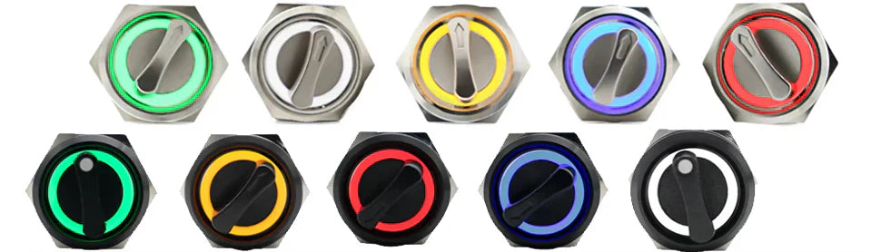 22mm Latching Metal Rotary Switch from PMD Way with free delivery 