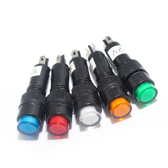 12V DC and 220V AC 8mm Panel Mount Indicator Lamps from PMD Way with free delivery