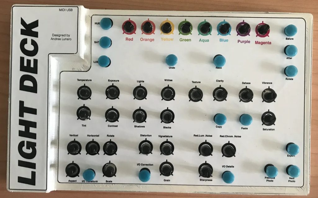 Light Deck is a MIDI Lightroom controller