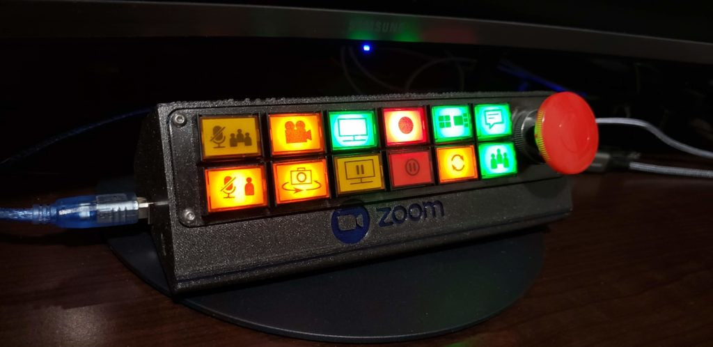 A pushbutton control panel for your Zoom calls