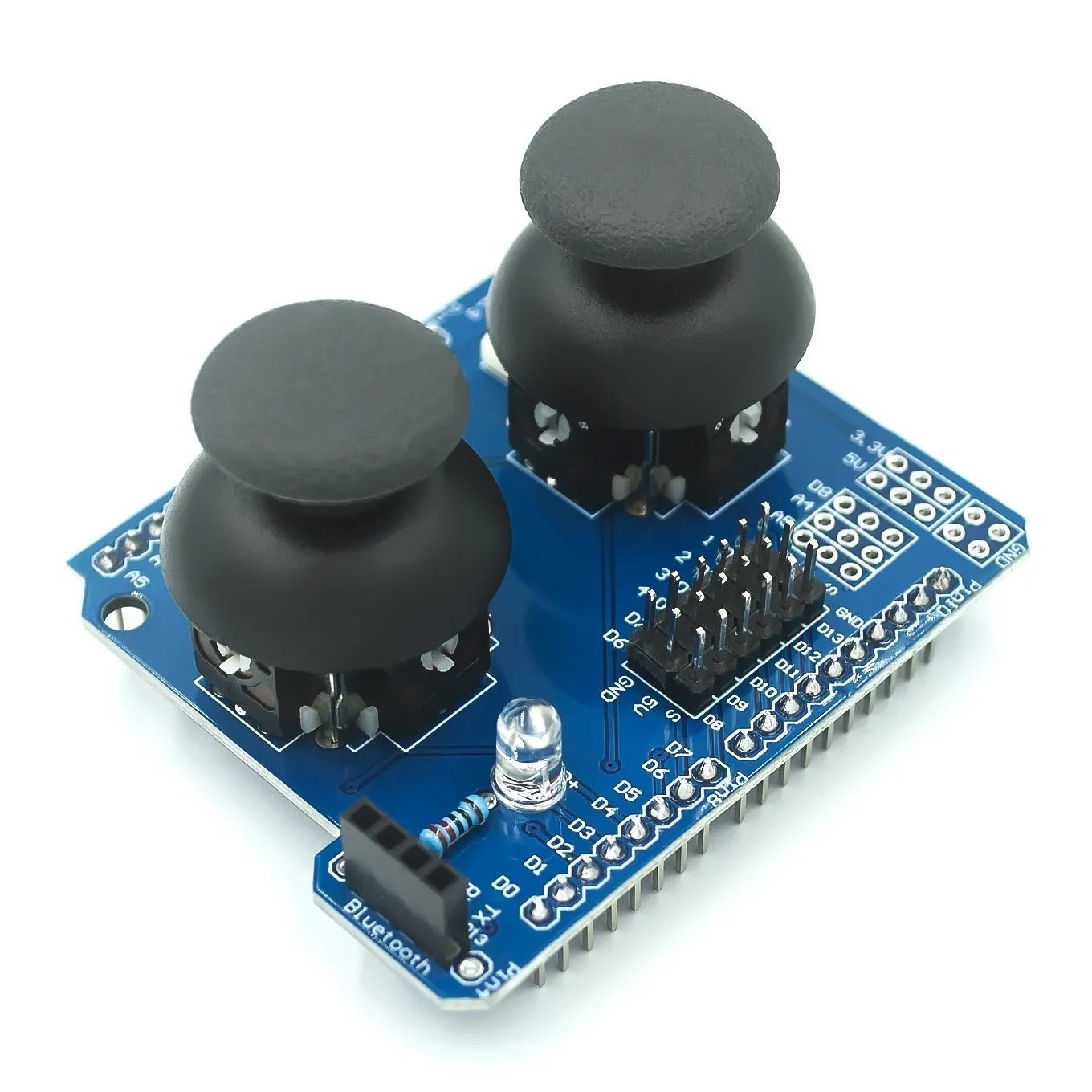 Dual PS2-style Joystick Shield for Arduino from PMD Way with free delivery