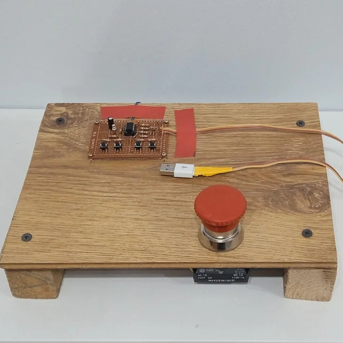 USB-connected Buttons That Can Be Used to Simulate Episode of a Music Game Show