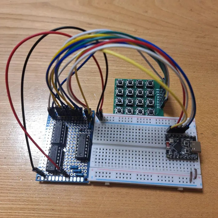 Binary-operated Button Matrix Keypad