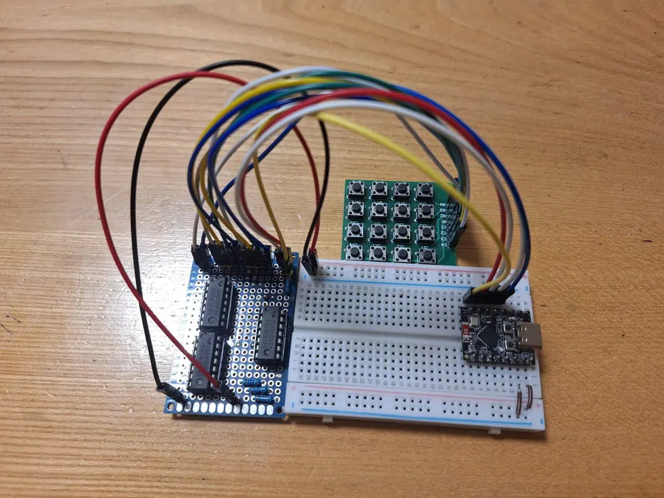 Binary-operated Button Matrix Keypad