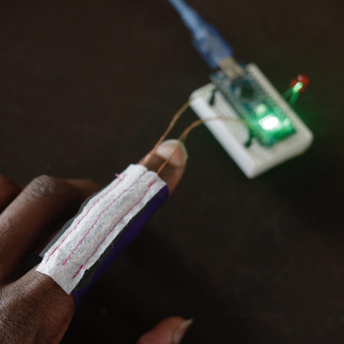 Finger Bend is a DIY textile flex sensor