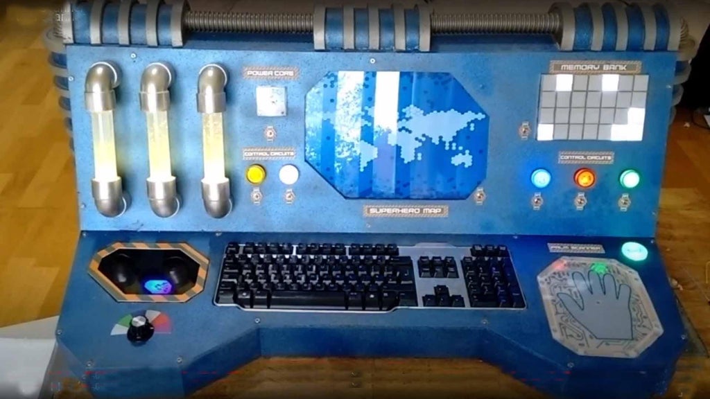 This children’s console looks like something straight out of a superhero’s lair
