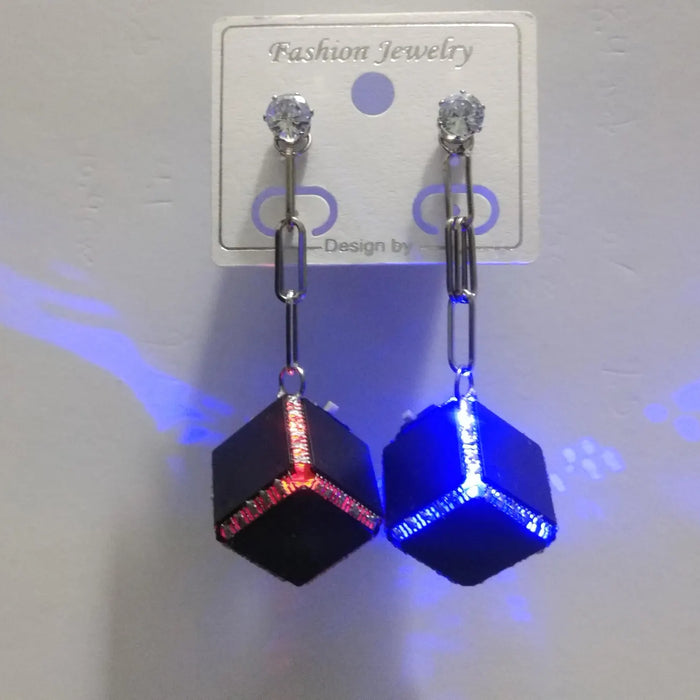 Microcontroller Cube Earrings
