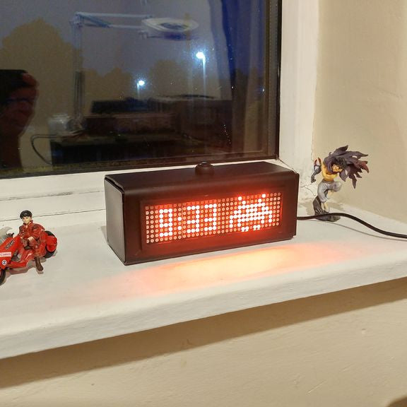Build a Dot Matrix Display Space Invaders Clock with Arduino