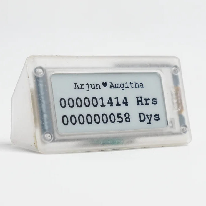 Build a clock that shows the time from your wedding