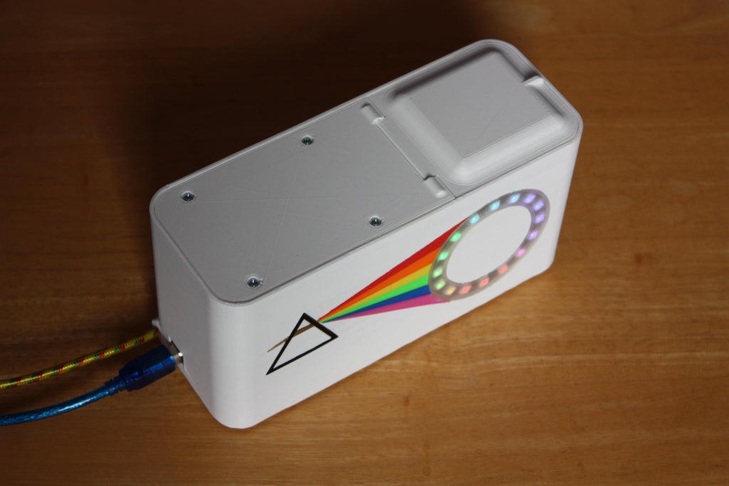 This Arduino-powered spectrophotometer uses a little prism to create rainbows