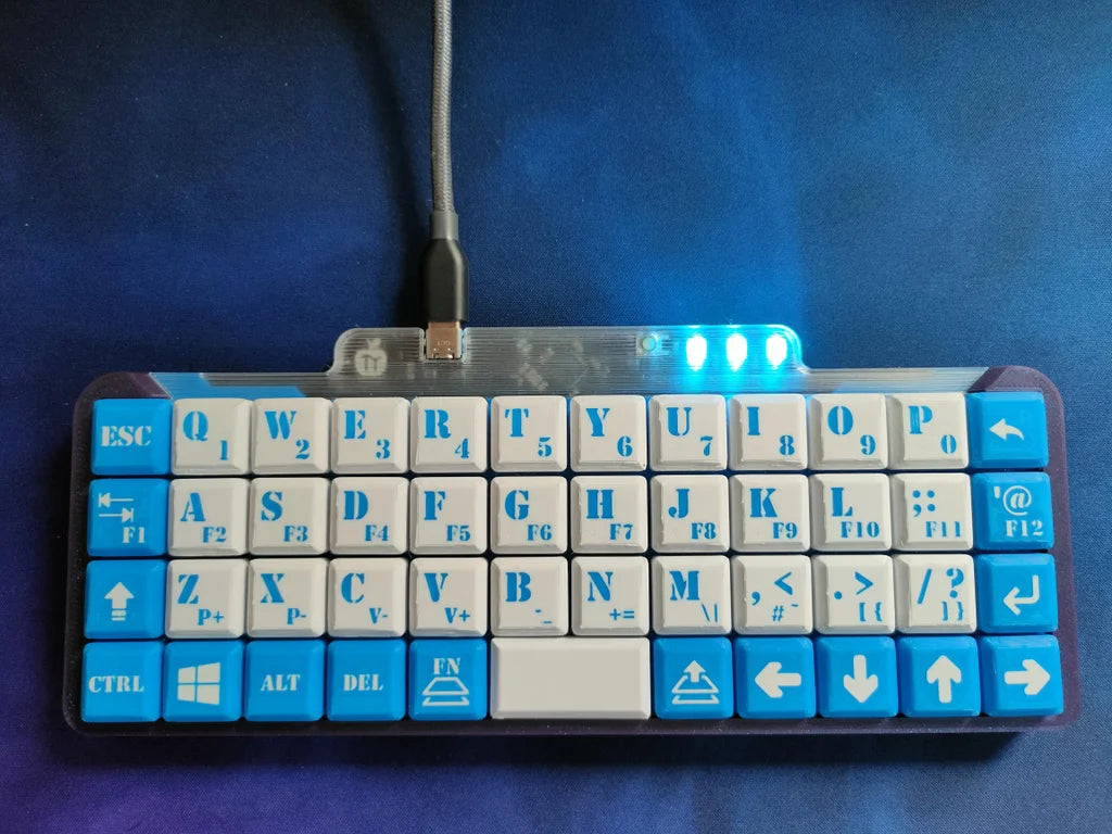 Micro Planck - 3D Printable Low-profile Ortholinear Mechanical Keyboard