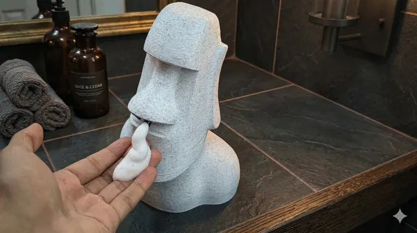 DIY Moai Soap Dispenser