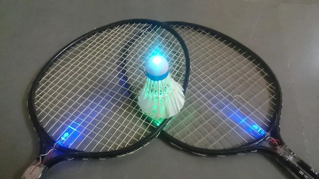DIY Battery Powered LED Badminton Set for Night Play