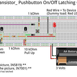 Build a Latching Pushbutton On/Off Circuit