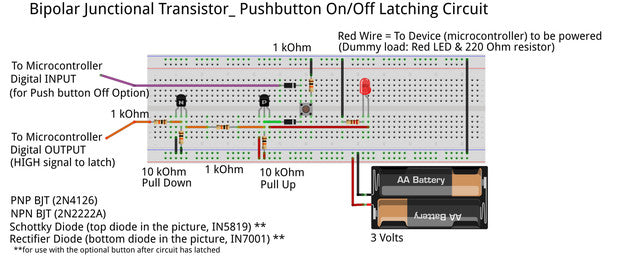 Build a Latching Pushbutton On/Off Circuit