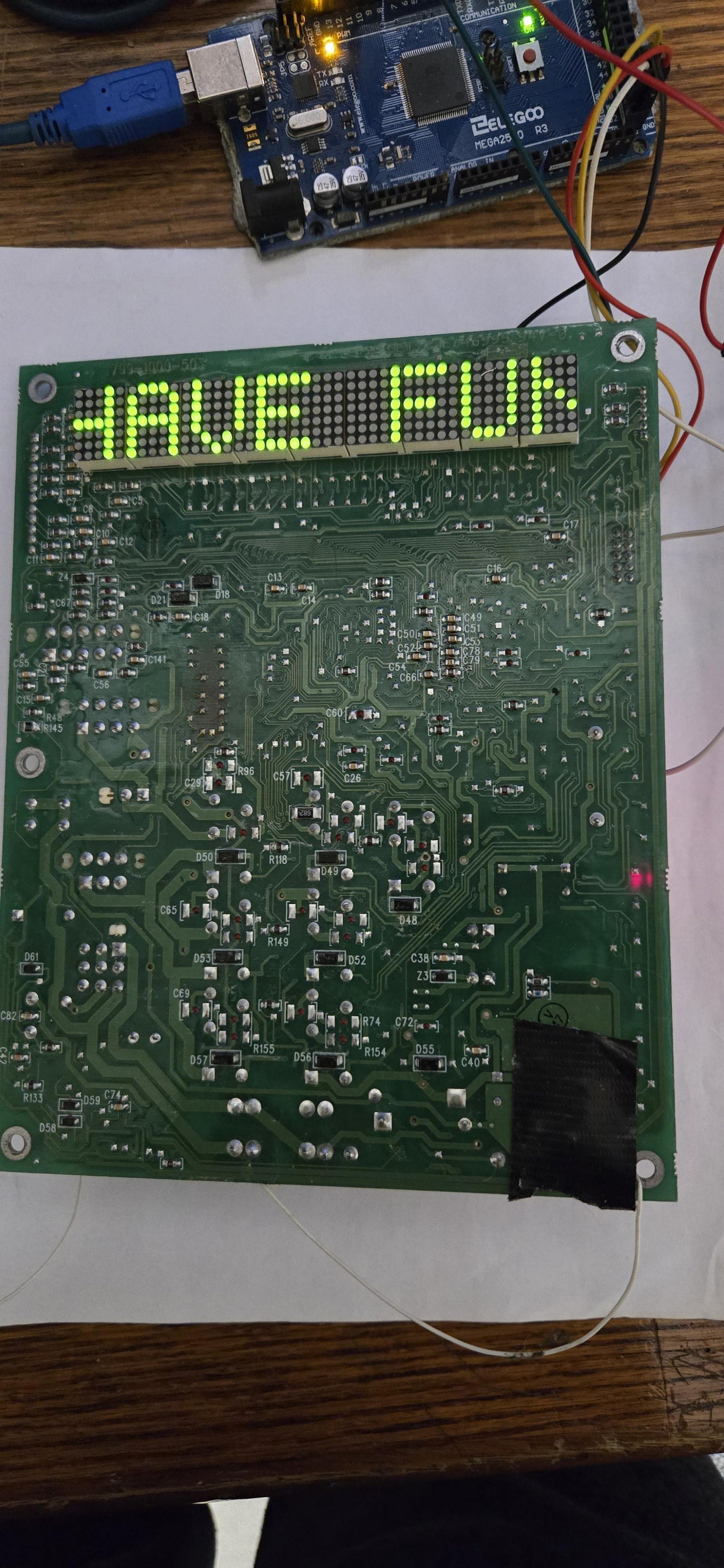 Reverse Engineering a Commercial Dryer 9‑Digit LED Dot Matrix Display