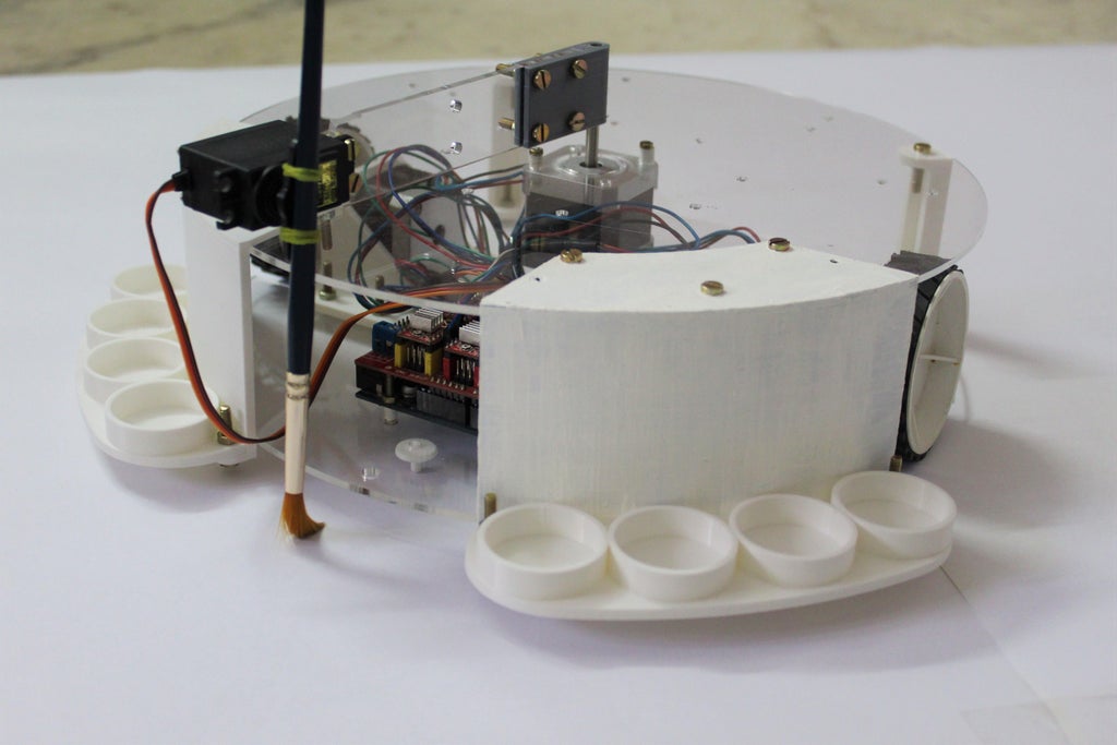 This Arduino-powered robot is like a Roomba with a paintbrush