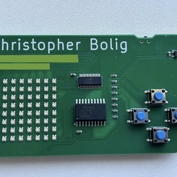 LED MATTiny-rix Business Card With the HT16K33A