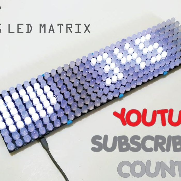 Track YouTube statistics with a large LED Matrix Display