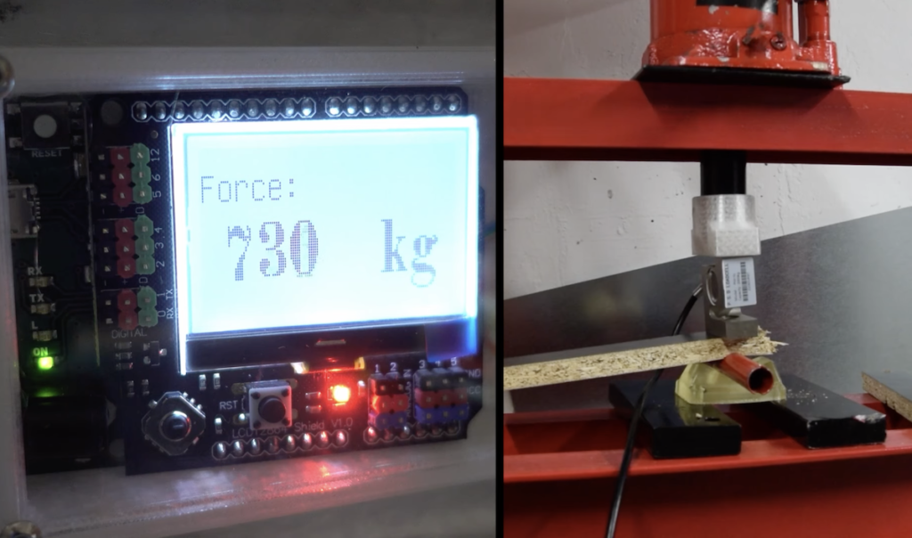 Monitoring the force of a 20-ton hydraulic press